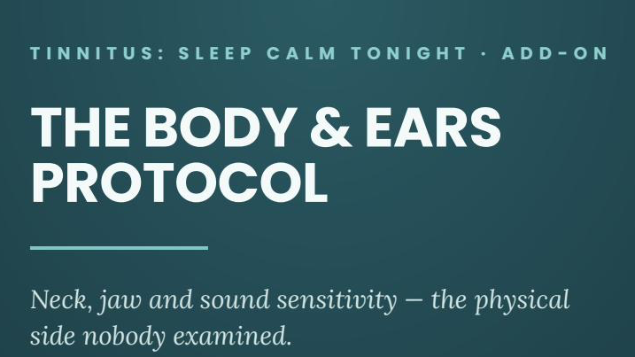 Tinnitus: The Body & Ears Protocol