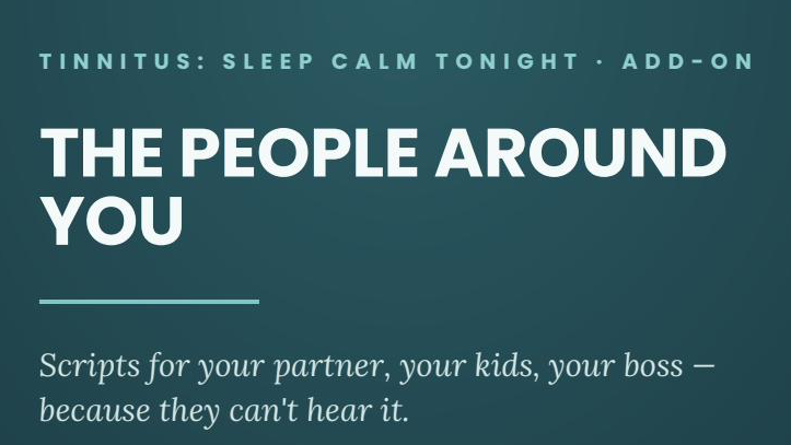 Tinnitus: The People Around You